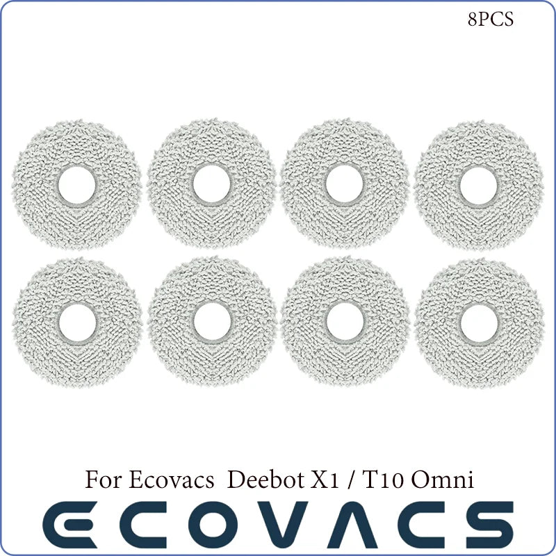 Ecovacs Deebot X1 OMNI / T10 OMNI Robot Vacuum Cleaner Spare Parts, Rubber / Side Brush, Cover,Hepa Filter, Mop Rag, Dust Bag