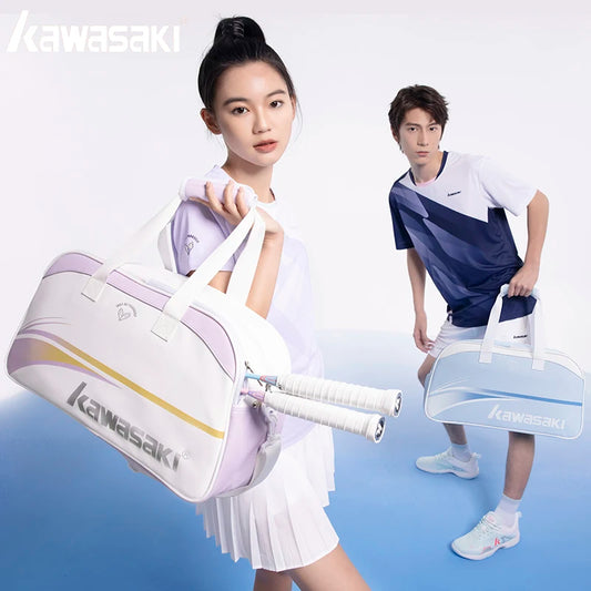 Kawasaki 2024 New Tennis Bag Wear-resistant Practical Zoning Storage S