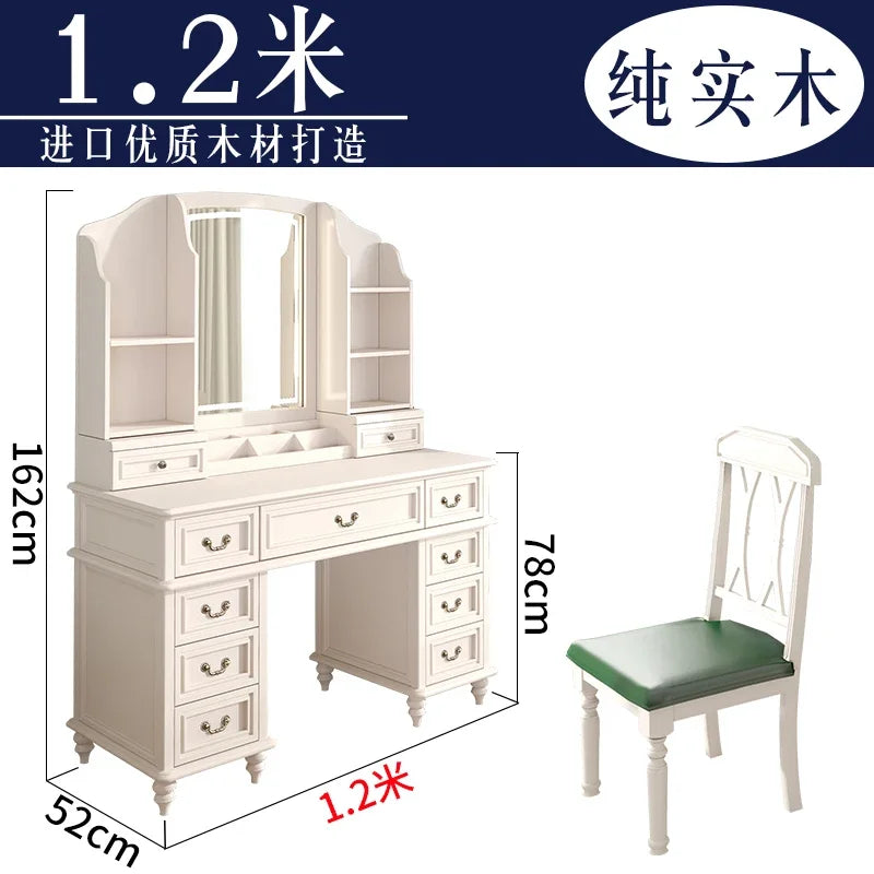 FG11All solid wood custom American light luxury led storage rack dresser large