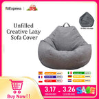 Large Bean Bag Chair Cover Sofa Color Simple Design Indoor Lazy Lounger Cover for Adults and Kids with No Filling