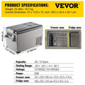 VEVOR  35L 45L 55L Car Refrigerator Mini Fridge Freezer Portable Compressor Cooler 12/24V DC 110-240V Ice Box for Camping