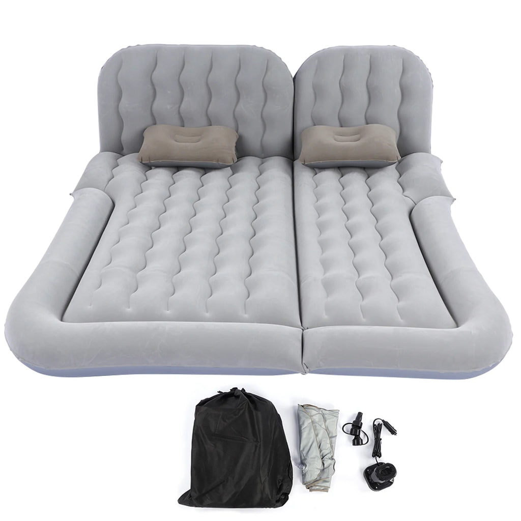 Car Travel Bed 2‑In‑1 Multifunction Inflatable Travel Mattress PVC Flo
