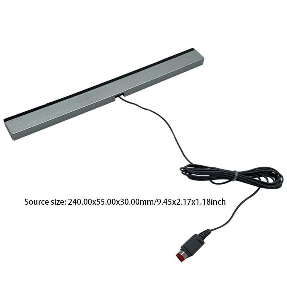 Wired Motion Sensor Receiver with Extension Cord Infrared IR Signal Ray Wired Motion Sensor Bar for Nintendo Wii Wii U Console