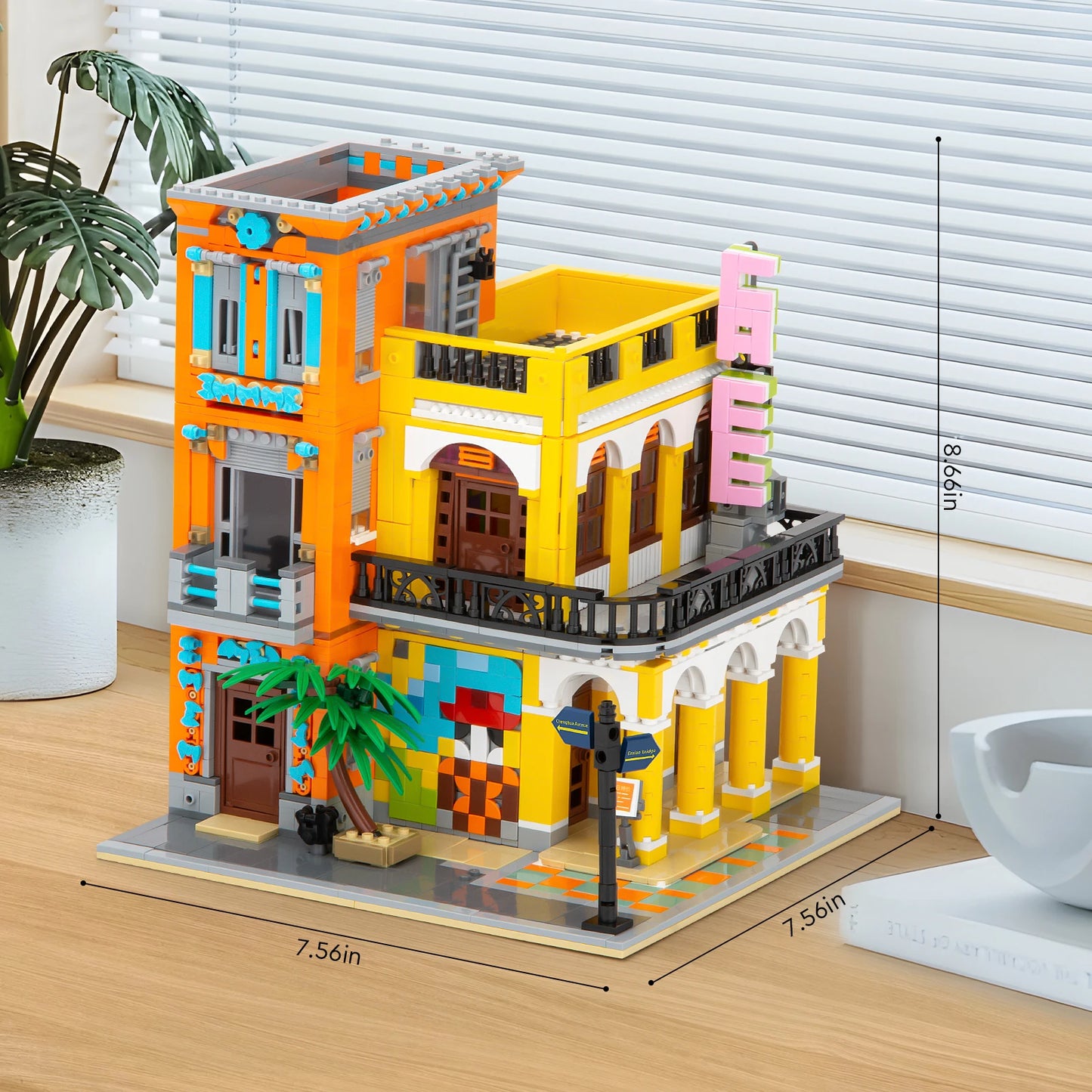 Coffee House Building Blocks Set - "Havana Cafe" Architecture Model Kit for Kids Gift | AlluCanFind