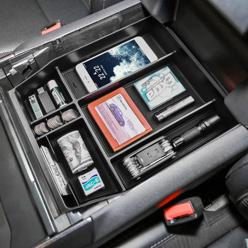 Center Console Organizer Tray Compatible 2021 2022 2023 2024 Ford F150 Accessories, Console Organizer Armrest Tray Insert Contai
