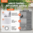 VEVOR Carport Replacement  Garage Tent Shelter Tarp Heavy-Duty Waterproof & UV Protected.