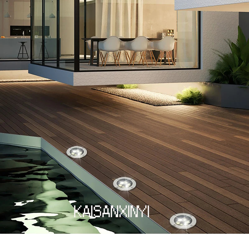 LED Garden Light Underground 3W 5W 7W 10W Waterproof IP67 Outdoor Floor Recessed Spotlight Outside Deck Lighting 220V DC12V24V
