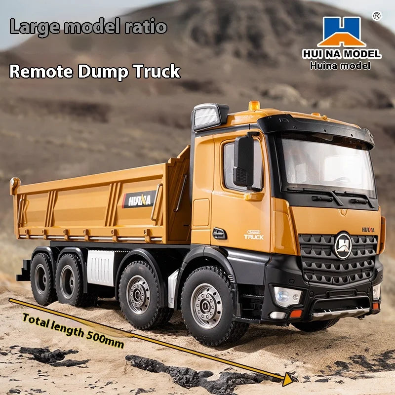 Huina 536 NEW Model R/C Dump Truck Loading Car Remote Controlled Car Construction Engineering Truck 1/14 Scale Rc Vehicle Toys