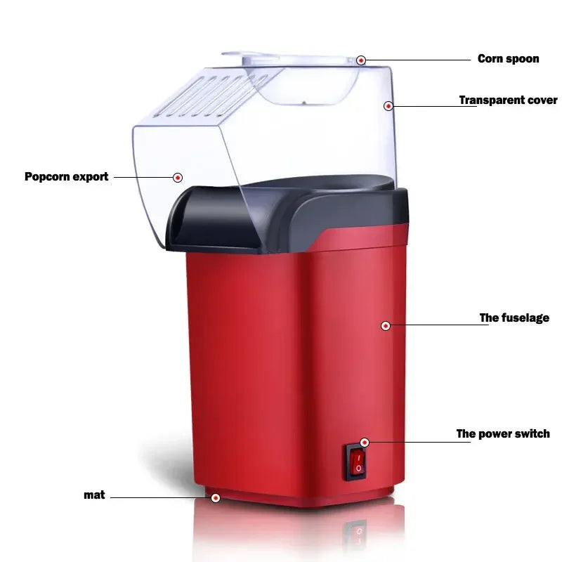 220V Fully Automatic Popcorn Machine For Home Kitchen Popcorn Makers Mini Popcorn Machine Electric Household Appliance Machine