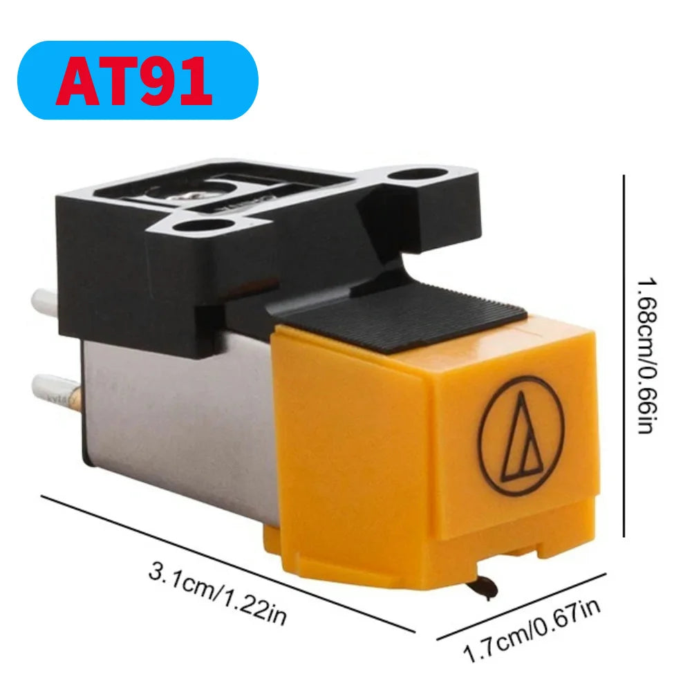 AT91R Replacement Conical Turntable Stylus Dual Moving Magnet Stereo Phono Cartridge HiFi Parts for LP Vinyl Record Turntable