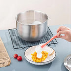 Kitchen Stainless Steel Egg Beater Basin Fruit Salad Stirring Seasoning Bowl With Lid Food Storage Container Home Cooking Tools
