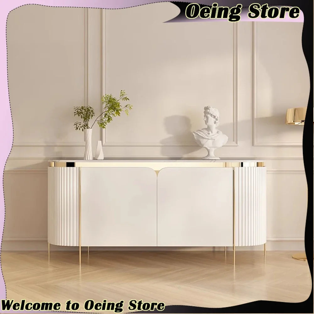Multifunctional storage dining side cabinet Italian simple exquisite living room cabinet high foot design home furniture