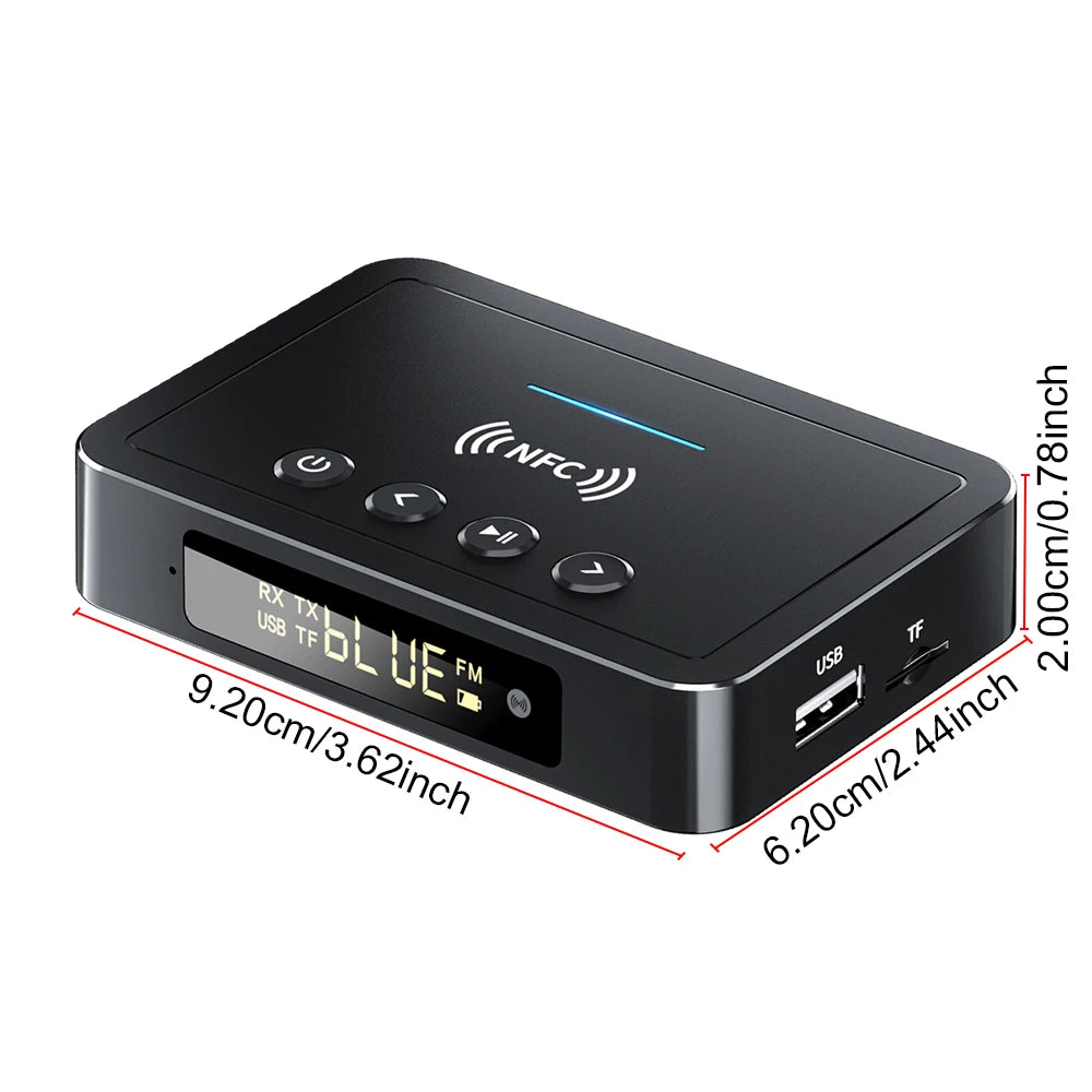Remote Controller Bluetooth Receiver Transmitter Universal Bluetooth 5.4 Digital Adapter M6 3.5mm AUX/RCA/USB U Disk/TF Input