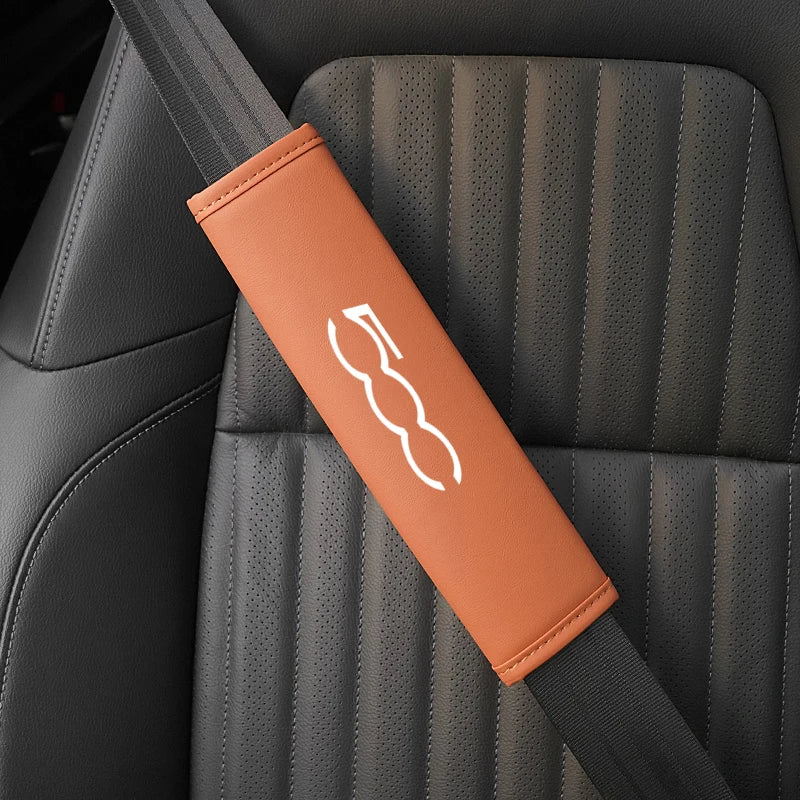 Car seat belt cover for Fiat 500 Breathable shoulder pad Driver shoulder care for adults and children car accessories interior