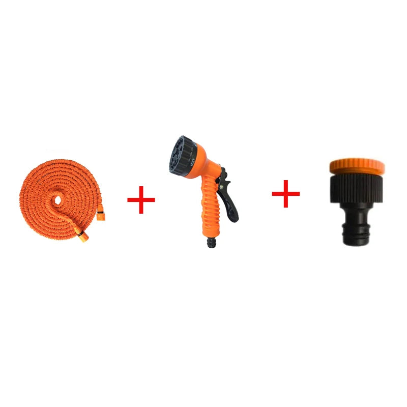 25FT-200FT Garden Hose Expandable Flexible Hose Courtyard Daily Irrigation Tool High Pressure Car Wash Clean Water Gun