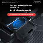 YZ For Tesla Model Y Juniper 2021-2025 Magnetic Suction Back Row Intermediate Storage Box For Tesla Storage Box Car Accessories