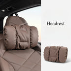 Advanced Sensory Bubble Cotton Car Headrest Anti-Stain Leather Neck Pillow And Waist Cushion Set for Mazda MX5 CX3 CX8 MX-5 CX30