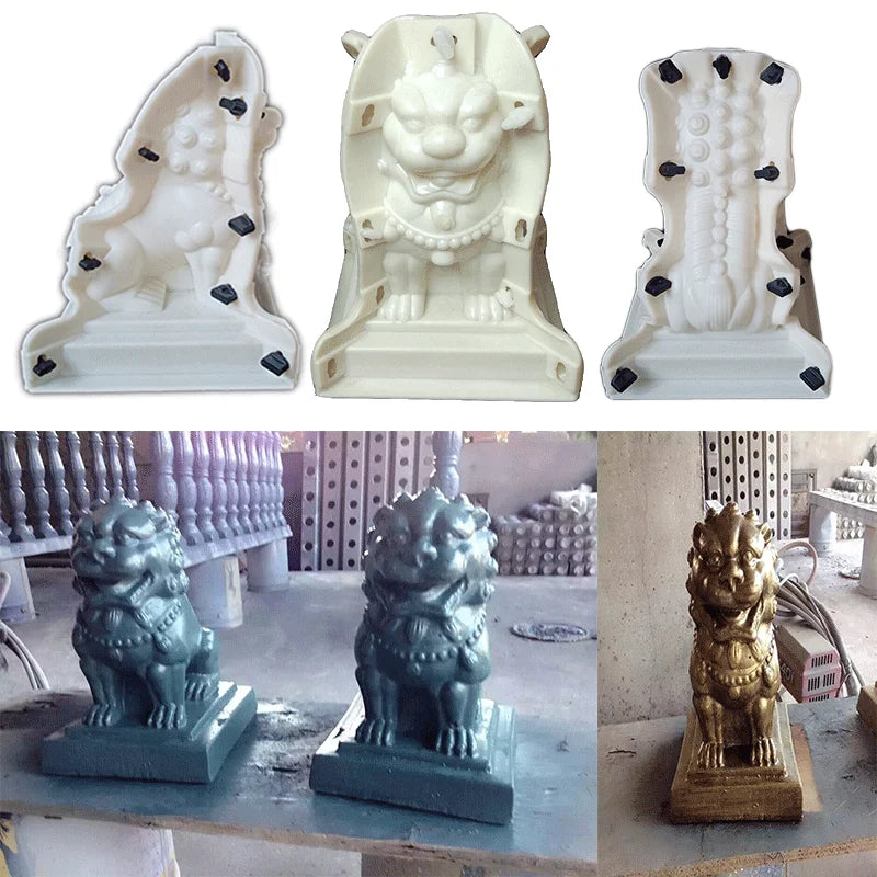 ABS Mould European Roman Column Round Ball Lotus Mountain Flower Pot Animal Mold Decorative Ornament Balcony Cement Lion Mold