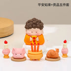 Chinese mini Fairy Ornaments Guanyin Desktop God of Wealth Mascot Crafts Buddha Shrine Entrance Decoration Car Ornaments