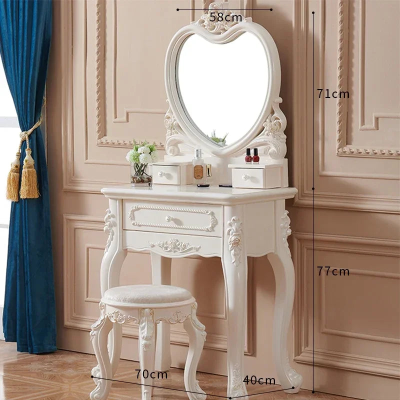 Makeup Vanity Dressing Table Dressers for Bedroom Makeup Vanity Desk Organizer Treasure Chest Girls Tocadores Comfortable Table