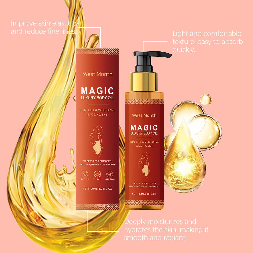 Magic Body Firming Oil Tightening Hydrating Dry Skin Anti-Aging Cellulite Remover Massage Refreshing Post-Shower Luxury Body Oil