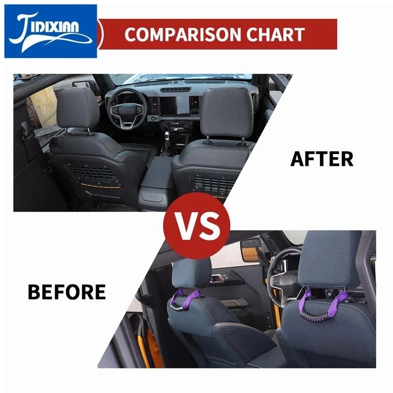 JIDIXIAN Car Seat Headrest Grab Handle for Jeep for Dodge for Ford F150 for Jimny for Chevrolet for GMC for Chrysler for 4Runner