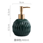 Ceramic Bathroom Reusable Soap Dispenser Lotion Bottles Liquid Pump Bottle Lotion Dispenser Soap Dispenser Bathroom Decoration