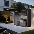 Customized Wholesale Outdoor Cooking Station Brushed Silver Intelligent BBQ Pod Full Kitchen Cabinets