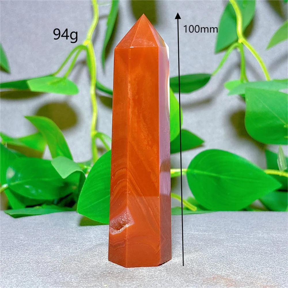 Carnelian Tower Crystal Natural Stone Quartz Home Decoration Minerals Reiki Craft Gifts Energy Healing Meditation Spiritual Love