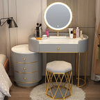 Pink White Vanity Table Women Luxury Nail European Big Stool Study Dressing Table Organizer Mesa De Maquillaje Home Furniture