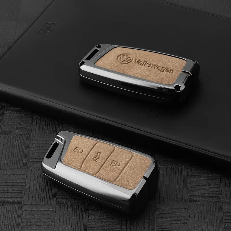 Vw Golf 5 6 Polo Passat B6 B7 Cc Skoda Jetta Universal Car Key Case Luxury Leather Key Cover Durable Secure Car Holder