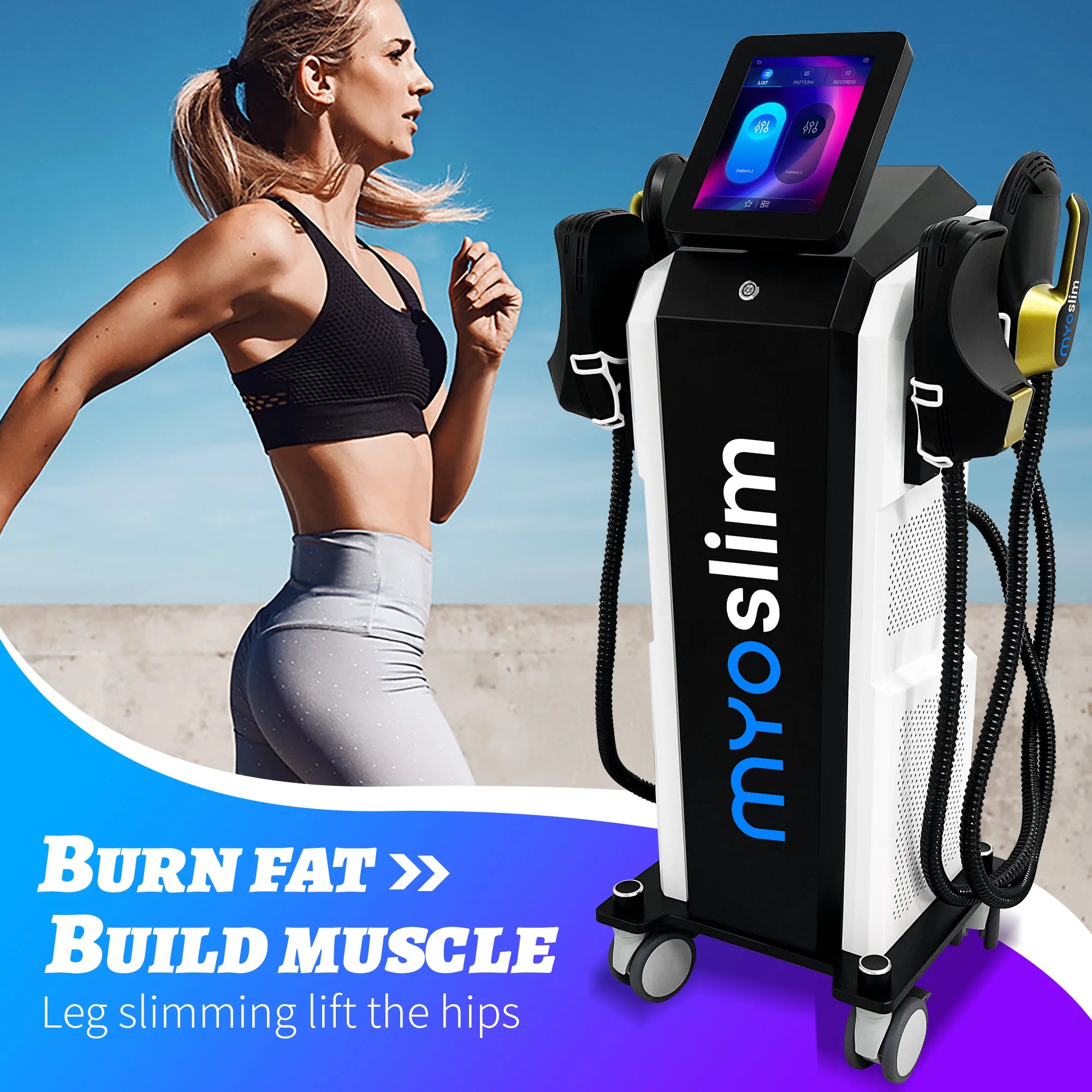 myoslim Professional body shaping Machine 6500W radio frequency weight loss machine fat reduction electromagnetic technology