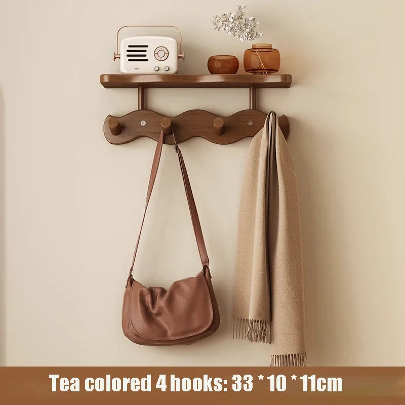 Entrance Hall Coat Racks Bamboo Hanging Hooks Behind Creative Clothes Scarf Keys Wall Mounted Storage Rack Furniture Decoration
