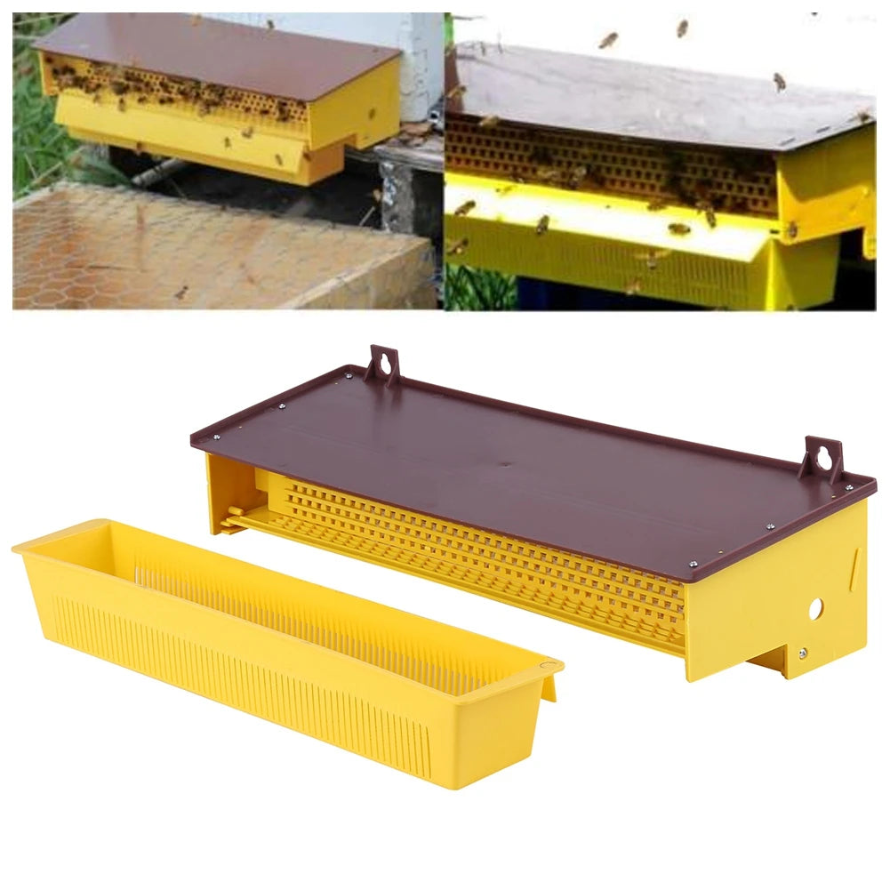Removable Yellow Plastic Pollen Trap With Ventilated Pollen Tray Beekeeping Tool