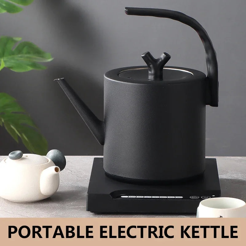 1000W Electric Kettle Portable Travel Intelligent Constant Temperature Coffee Tea Kettle 304 Stainless Steel Water Boiler