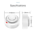 Tuya Smart WiFi Smoke Sensor Alerts & 85dB On-Site Alarm When Smoke Detected Ensure Safety Anytime Smartlife APP Contorl