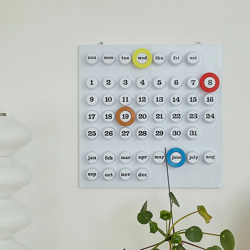 Euroway Ringdate Calendar Medieval Creative Perpetual Calendar Celebrity Home Decor Ornament Props Ultra-thin Plastic-CN