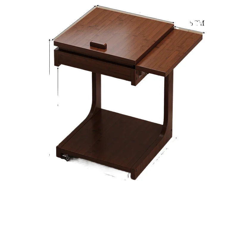 Minimalist Mobile Bedside Table Multifunctional Sofa Side Table with Storage for Balcony Tables Home Living Room Furniture