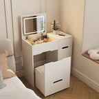 Hollywood Mirror Vanity Table Storage Minimalist Modern Light Vanity Table Makeup Drawers Coiffeuse De Chambre Maquillage Home