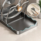 Multifunctional Kitchen Storage Rack Pot Lid Cutting Board Spatula Organizer - Space-Saving Kitchen Accessory