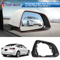 For Tesla Model 3 All Model Wing Rearview Mirror Cover Frame Reversing Mirror Frame Left & Right Exterior Mirror Supporting Ring