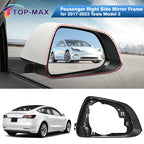 For Tesla Model 3 All Model Wing Rearview Mirror Cover Frame Reversing Mirror Frame Left & Right Exterior Mirror Supporting Ring