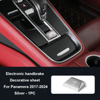Car Handbrake Parking P Button Sequins Decoration Cover Trim For Porsche Cayenne Panamera 2017-2024 Macan 2014-2021 Accessories