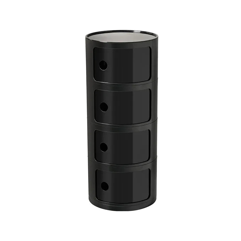 Creative Bedroom Bedside Table Modern Minimalist Round Storage Small Cabinet Large Capacity Plastic Side Cabinet