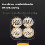 Multifunctional Four Head  Cement Wall Rough Grinder Dust-free Plasterer with Extension Rod Walls Concrete Floors Polish Tool