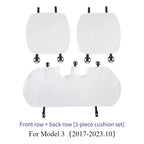 Seat Cover Cushion for Tesla Model 3 Y Flannel White Seat Protection Mat Anti-dirty Non-slip Cushion Car Interior Accessories