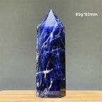 Blue Veins Stone Obelisk Natural Mineral Quartz Home Feng Shui Decorative Gift Reiki Treat Witchcraft Magic Wand