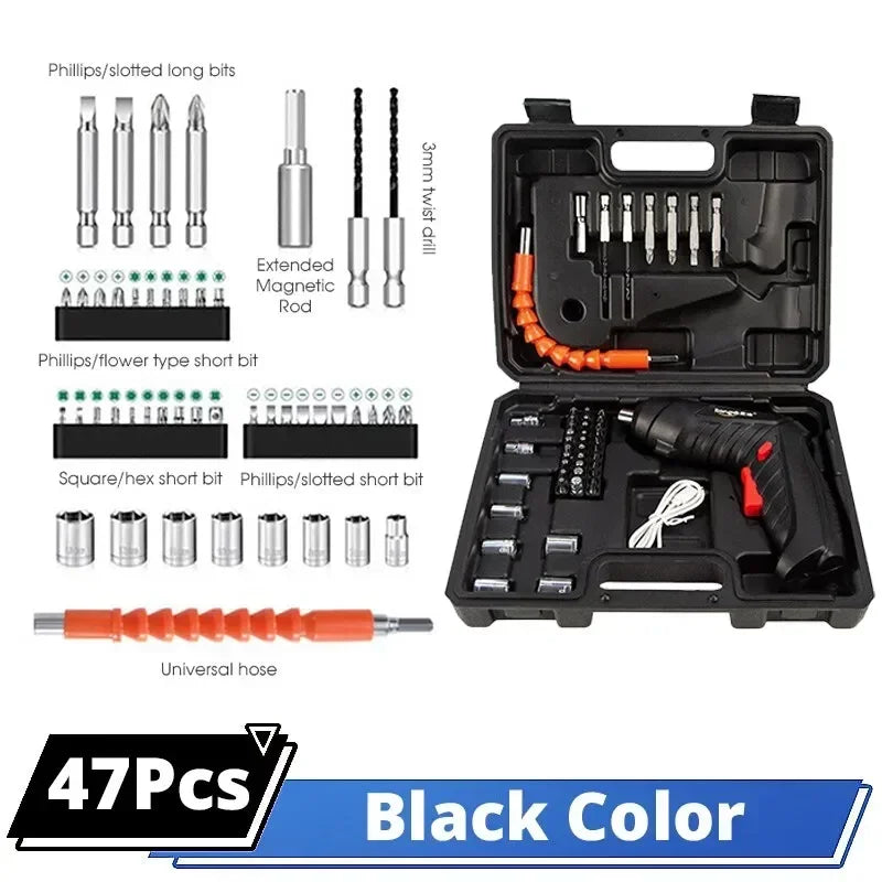 4.2V Electric Drill Cordless Power Tools Set Household Maintenance Repair 1800mAh Lithium Battery Mini Household Screwdriver