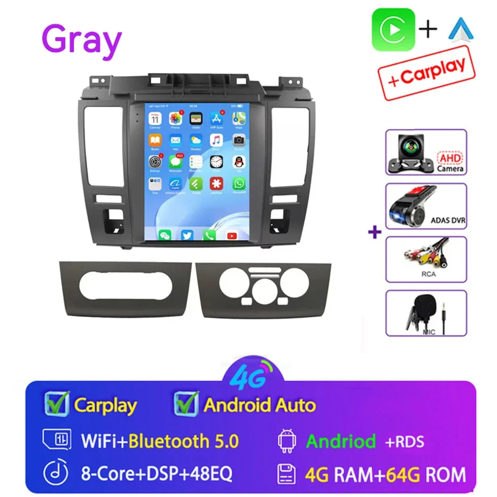 For Nissan Tiida Versa 2004 2005 - 2013 for Tesla Style 9.7" Android 15 Car Android auto Wireless Carplay Radio GPS Navi NO DVD