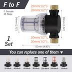 1/2'' 3/4'' 1'' Garden Hose Filter Brass Coupling Joint Agricultural Irrigation Tubing Prefilter Impurities 10-200 Mesh Strainer